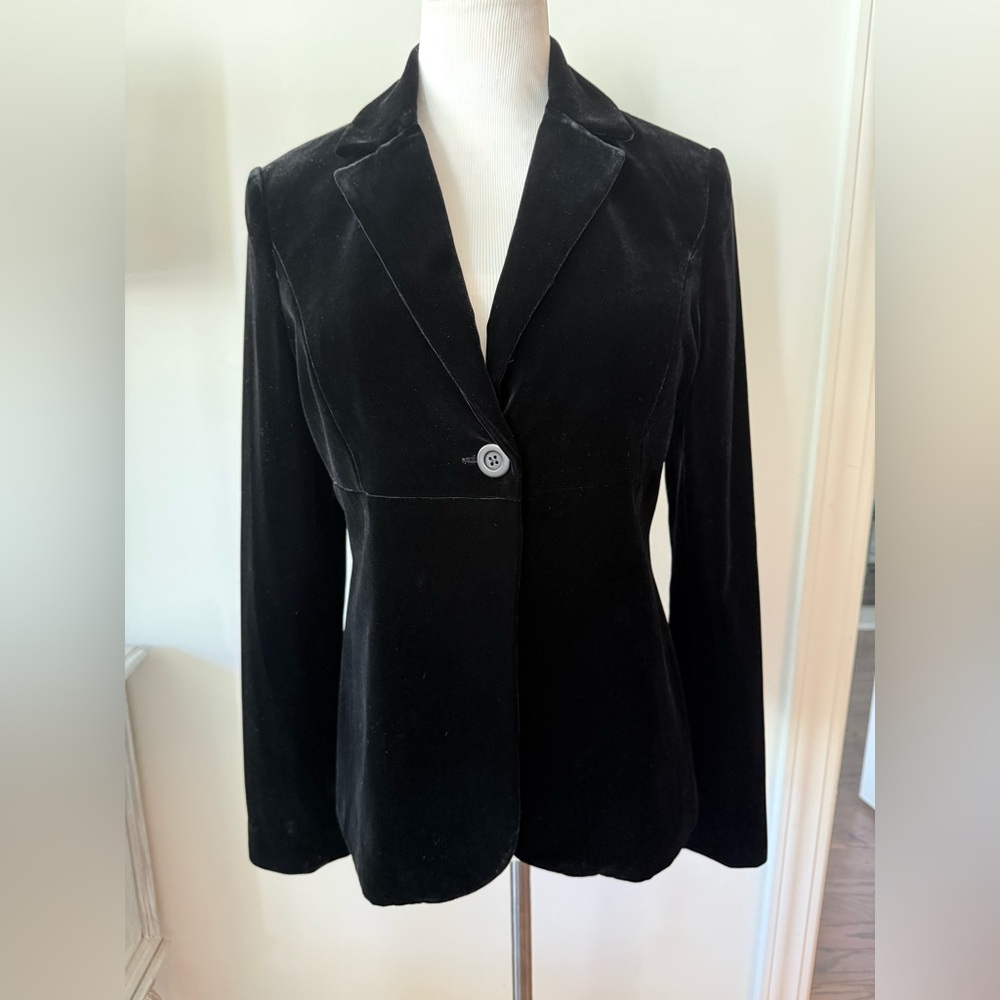New! Vince Black Velvet Jacket Size 10 - Picture 5 of 10